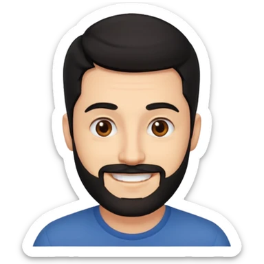 35 yaş hafif sakallı siyah saç beyaz ten erkek sticker