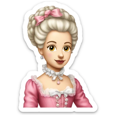 Young Marie Antoinette pink sticker