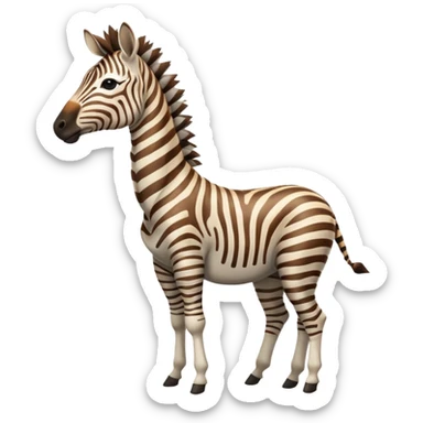 A zebra standing at two legs hitting the dab with a low taper fade on their head sticker