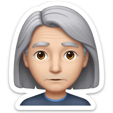 Malinous croisé, copuleur grise, yeux gris et poils mi long sticker