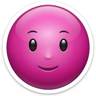 magenta color sphere,Negative : Emoji. sticker