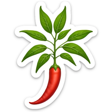 a chili pepper plant sticker
