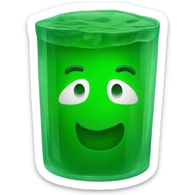 Green jello sticker