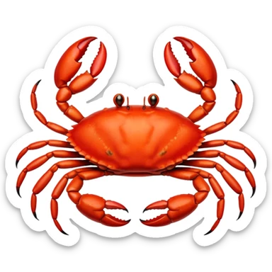 Crab in the fire sticker
