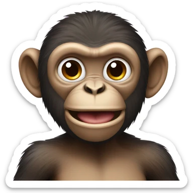 Monkey having fun sticker