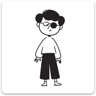 a man with one eye covered sticker