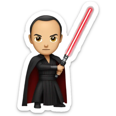 Ken watanabe as sith with red lightsaber  sticker
