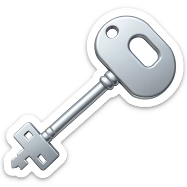 A regular key sticker