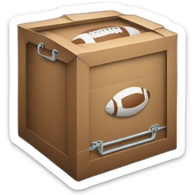 A team football in the box sticker