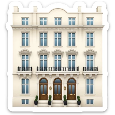 white notting hill townhouse sticker