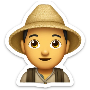 small peruvian chinese rice farmer sticker