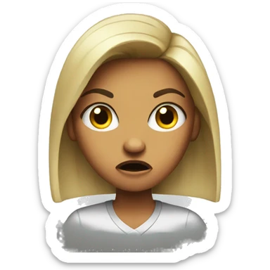 Angry girl boss sticker