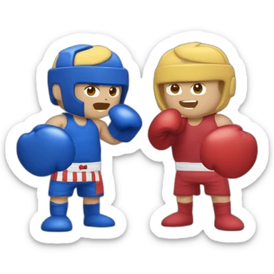 faixa do muay thaiazul claro com pontas vermelhas sticker