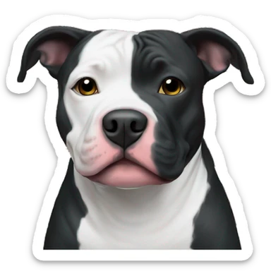 Black and white pitbull with ugly christmas sweater sticker