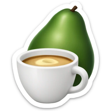 Busta di carta per spesa con - avocado pare latte sticker