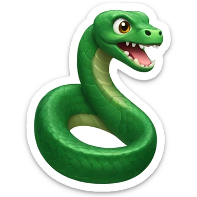 snake as a sea serpent sticker