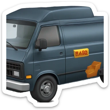 Premium 1985 Dark Trooper Chevy Astro delivery van  sticker