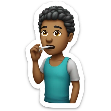 Lighhtskin Male Blowing Smoke sticker