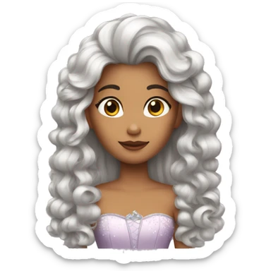 Princesa de pelo rizo  sticker