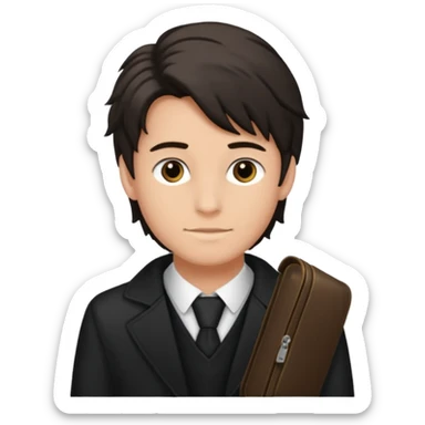 homme cheveux long attaché noir sans cheuveux dépanssant  16 ans, un peu bronzé  sticker