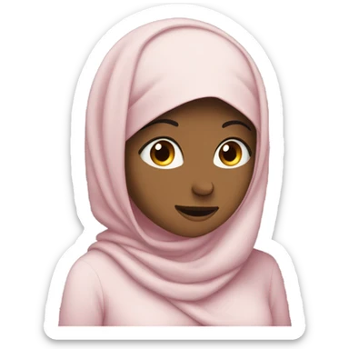 The girl is facepalming, expressing frustration, embarrassment, or disbelief. With hijab. sticker