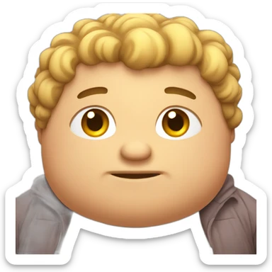 chubby cute man sticker