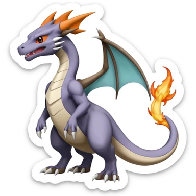 Noivern-Marowak-Charizard-Lugia-Fakémon-hybrid-creature (full body)  sticker