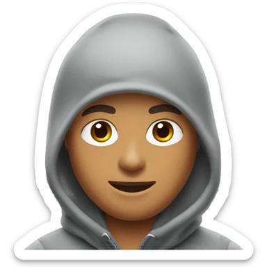 A young guy in a gray nike tech fleece and balaclava  sticker