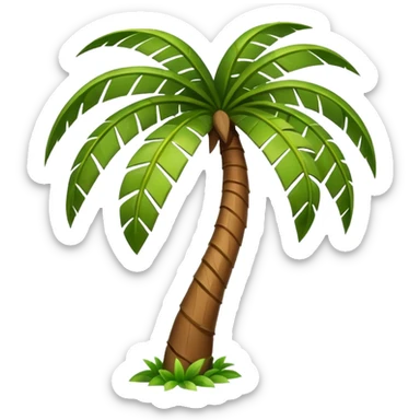 Palm Tree: flat body bend sticker