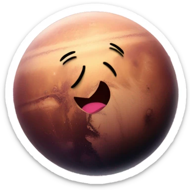 Pluto planet with heart sticker