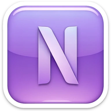 Netflix aesthetic "N" logo in pastel purple sticker