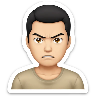 Do violence blackhair Asian man sticker