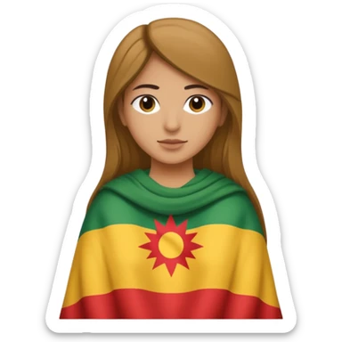 someone with the Kurdistan flag on their back sticker