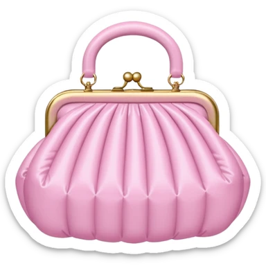 vintage rococo pale pink inflatable puffy pruse sticker