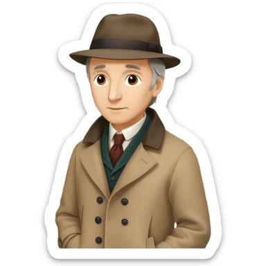 Wliiam wordsworth walking in the countryside sticker
