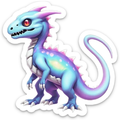 Nebulae Salandit-Cubone-Duskull-Noibat-Fakémon-hybrid-creature (full body)  sticker