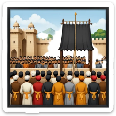 16th century execution letter india sticker