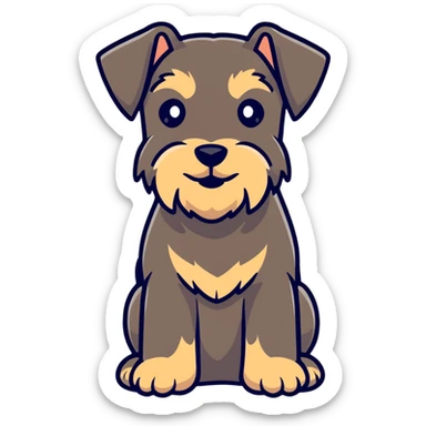 Brown schnauzer  sticker