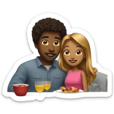 Date night at home  sticker