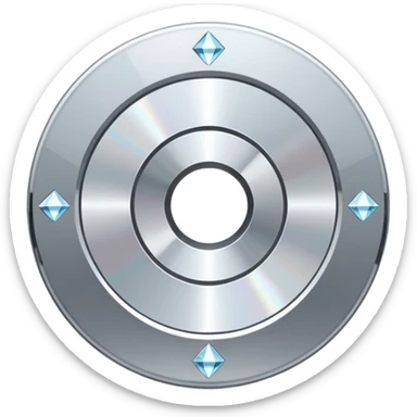 diamond CD emoji in minimalist style sticker