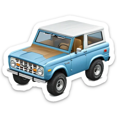light blue 1976 bronco sticker