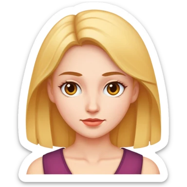 top half of a woman, upper body sticker