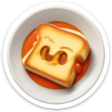 Grilled cheese sandwich with a bowl of tomato soup  sticker