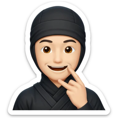 foto do Ninja ele mandando calar a boca sticker