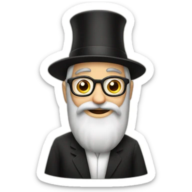 Jewish rabbin sticker