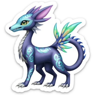 Badass edgy cool realistic Meloetta-Sergal-Cresselia-Palkia-Stitch-Fakémon-creature-hybrid sticker