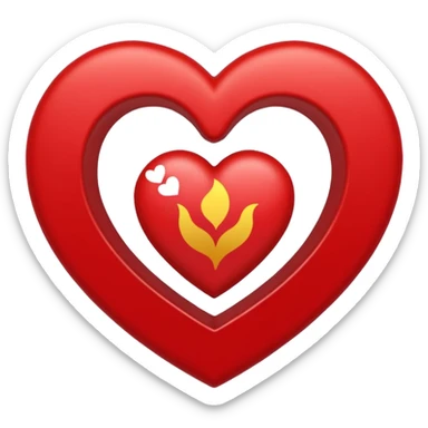 Quiero un emoji de paz y amor con la palomita blanca encerrada en un círculo y un corazón  sticker