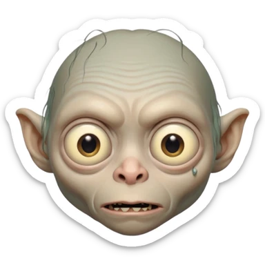 Gollum with a nose ring  sticker