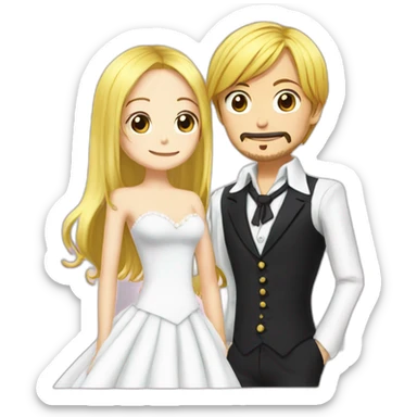 marriarge sanji et pudding sticker