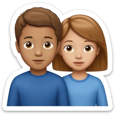 YOUNG CHILDREN: FIVE-YEAR-OLD BIRACIAL BOY WITH LIGHT BROWN HAIR AND LIGHT SKIN, THREE-YEAR-OLD BIRACIAL GIRL WITH LIGHT BROWN HAIR AND LIGHT SKIN sticker